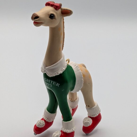 Hallmark Keepsake Daughter 1993, Vintage Bendable Giraffe Christmas Ornament - Picture 1 of 11